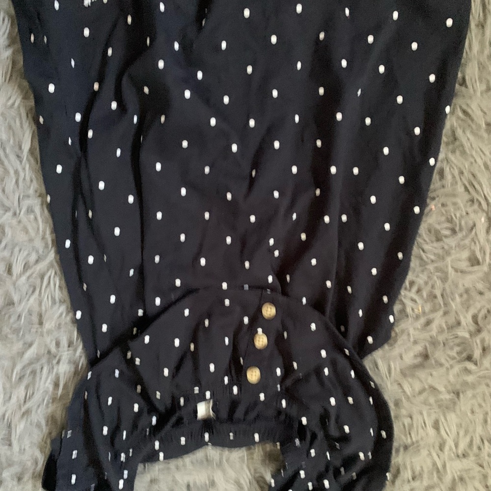 Abercrombie spotted black blouse